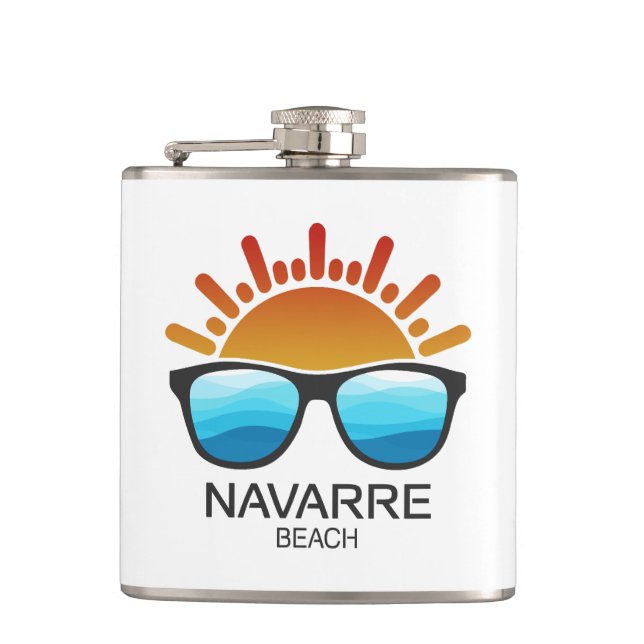 Navarre Beach Florida Sunglasses Flask (Front)