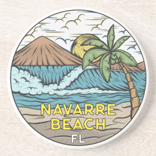 Navarre Beach Florida Vintage  Coaster
