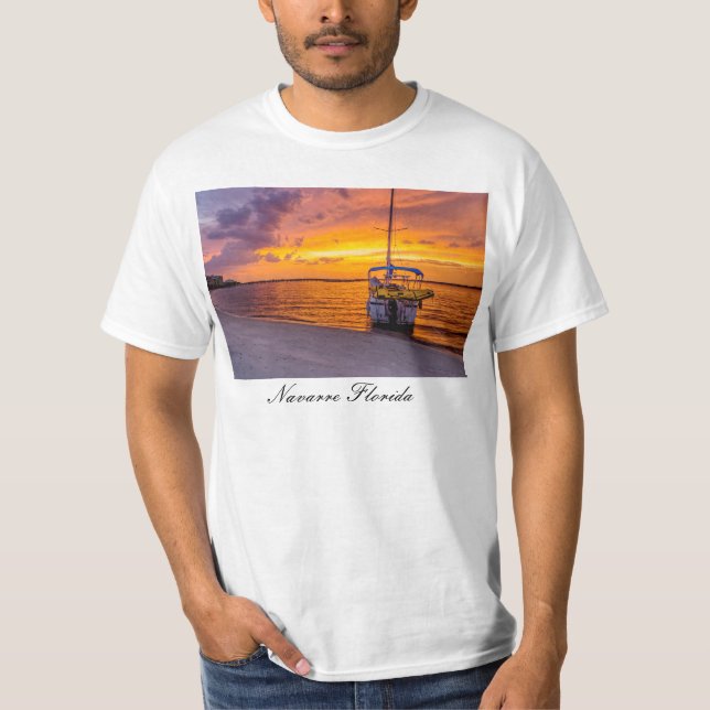 Navarre Florida Fire Sunset T-Shirt (Front)