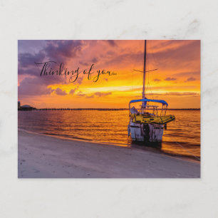 Navarre Florida Fire Sunset Thinking Of You Postcard