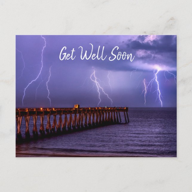 Navarre Florida Lightning Storm Get Well Postcard (Front)