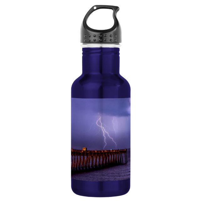 Navarre Florida Lightning Storm Stainless Steel Wa Stainless Steel Water Bottle (Front)