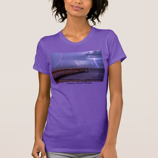 Navarre Florida Lightning Storm T-Shirt (Front)