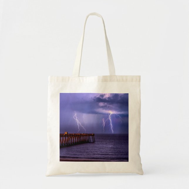 Navarre Florida Lightning Storm Tote Bag (Front)