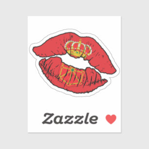 Navarre Navarrese Lipstick Love Flag Sticker