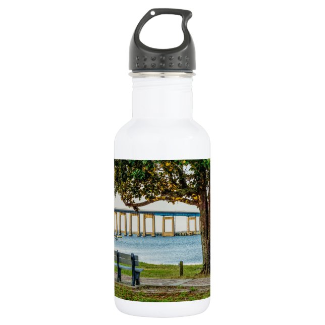 Navarre Park Bench and Bridge Stainless Steel Wate Stainless Steel Water Bottle (Front)