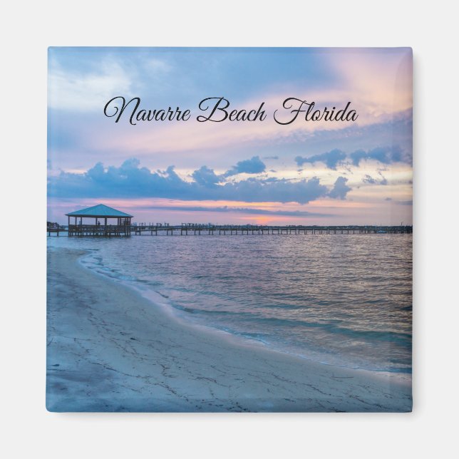 Navarre Santa Rosa Sunset Square Magnet (Front)