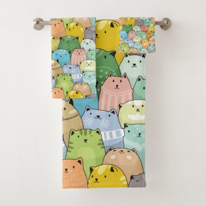 Nave Cats Bath Towel Set