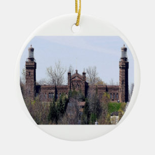 Navesink Twin Lights Lighthouse Ceramic Ornament
