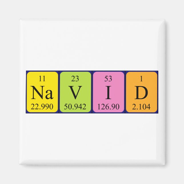 Navid periodic table name magnet (Front)