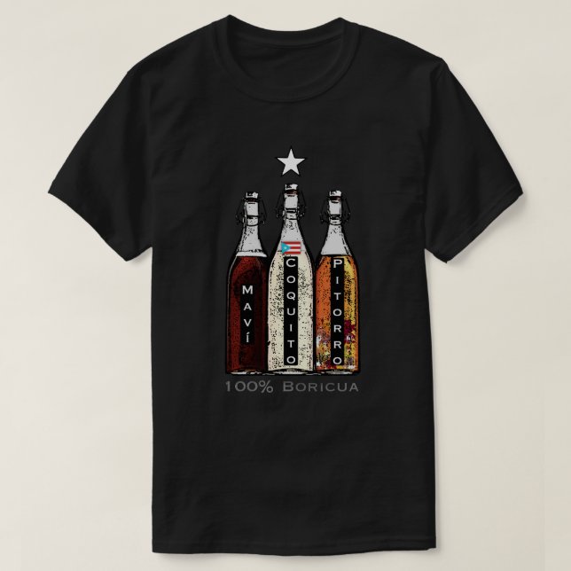 Navidad Boricua Puerto Rico Traditional Drinks T-Shirt (Design Front)