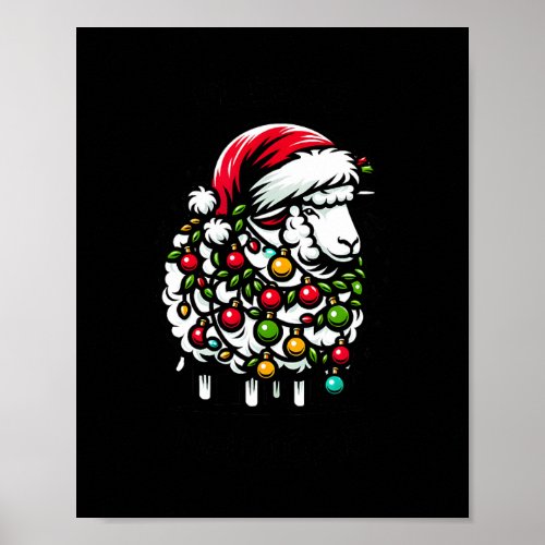 Navidad Funny With Sheep Holiday Party Christmas M Poster