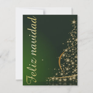 navideño verde con arbol de navidad. invitation