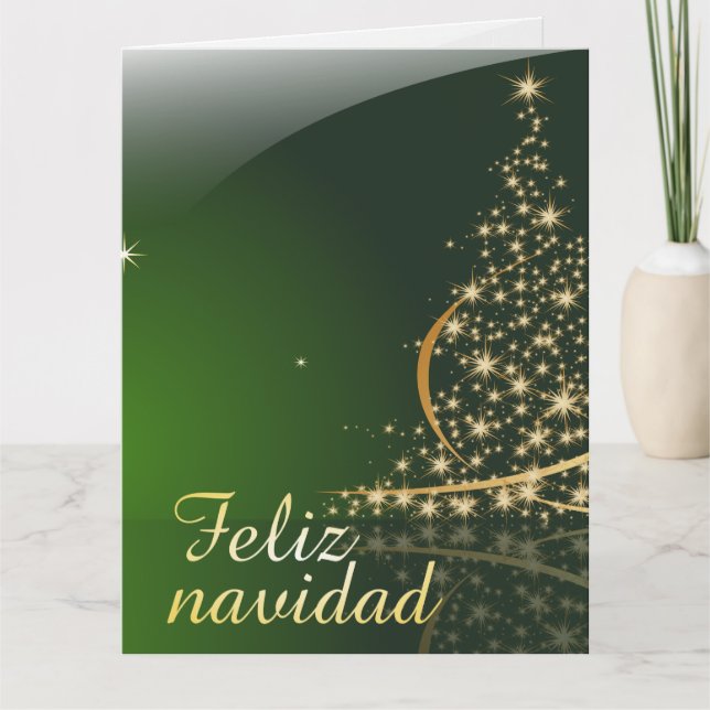 navideño verde con arbol de navidad. V2.0 Card (Front)