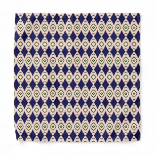 navie blue Tribal Pattern Bandana
