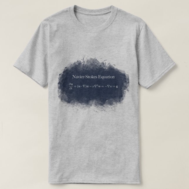 Navier Stokes Equation Math & Science T-Shirt (Design Front)