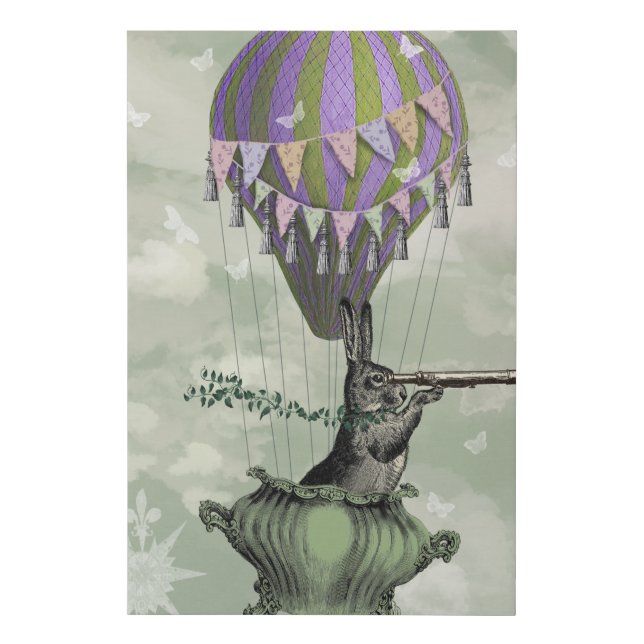 Navigating Rabbit Faux Canvas Print (Front)