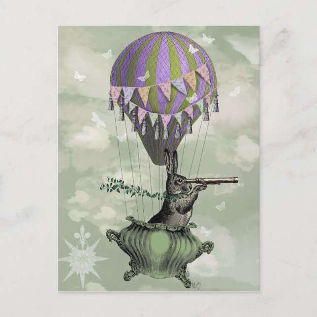 Navigating Rabbit Postcard (Front)