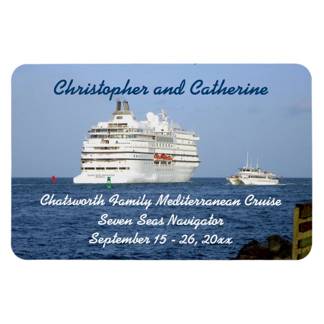 Navigating the Seas Stateroom Door Marker Magnet (Horizontal)