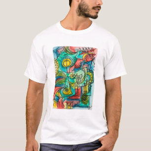 Navigating Through The Storm-Modern Watercolor T-Shirt