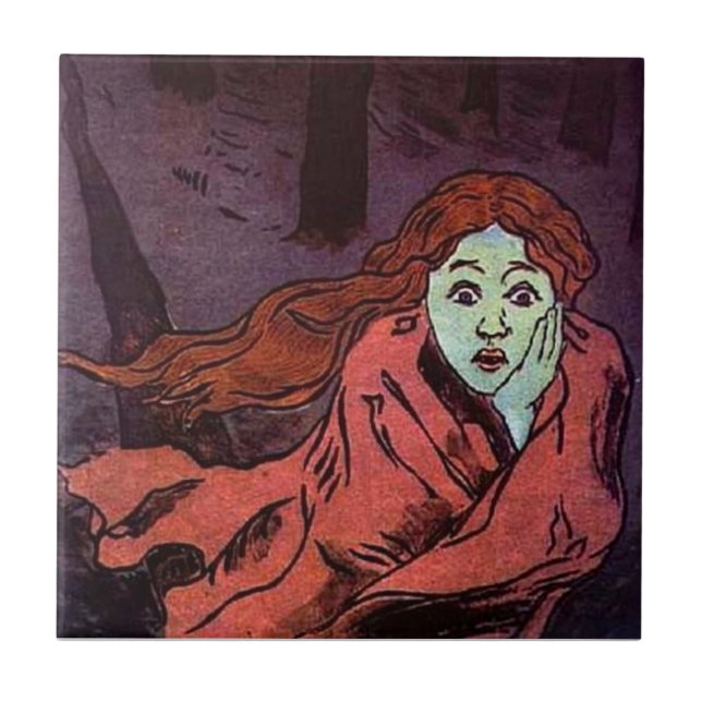 Navigating Trauma Face Of Fear Ceramic Tile (Front)