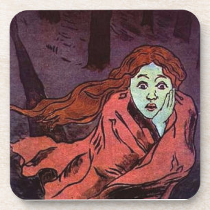 Navigating Trauma Face Of Fear Drink Coaster