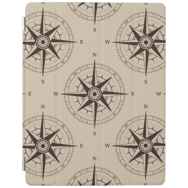 Navigation Compass Pattern iPad Smart Cover (Front)