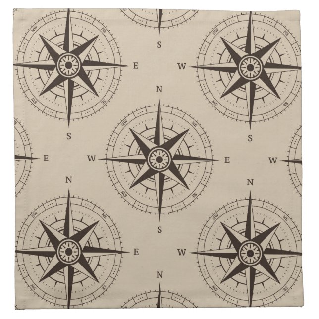 Navigation Compass Pattern Napkin (Front)