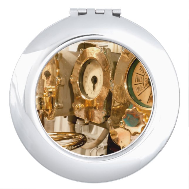 Navigational Gauges And Instruments On Submarine Vanity Mirror (Front)