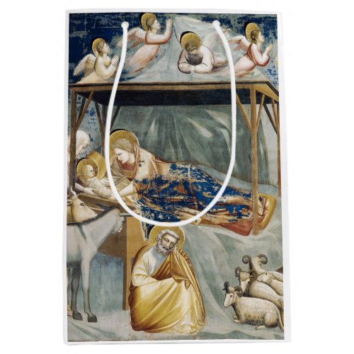 Navitity Birth of Jesus Christ by Giotto Medium Gift Bag