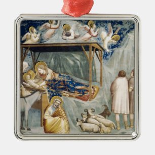Navitity (Birth of Jesus Christ) (by Giotto) Metal Ornament