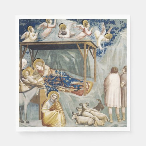 Navitity Birth of Jesus Christ by Giotto Napkins