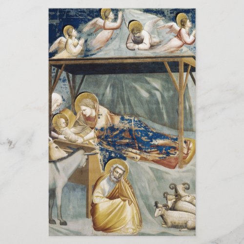 Navitity Birth of Jesus Christ by Giotto Stationery