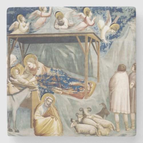 Navitity Birth of Jesus Christ by Giotto Stone Coaster
