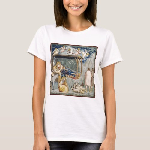 Navitity Birth of Jesus Christ by Giotto T_Shirt