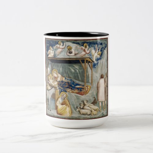 Navitity Birth of Jesus Christ by Giotto Two_Tone Coffee Mug