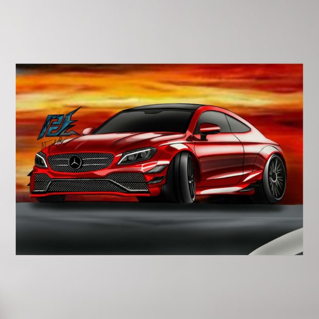 Navquash design mercedes amg c63 s coupe poster (Front)