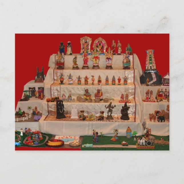Navratri Golu, a doll festival Postcard (Front)