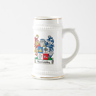 Navrotsky Family Crest Beer Stein