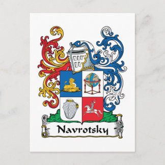 Navrotsky Family Crest Postcard