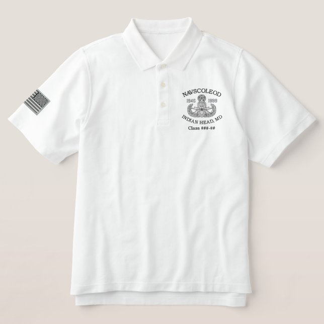 NAVSCOLEOD Master Embroidered Polo Shirt (Design Front)
