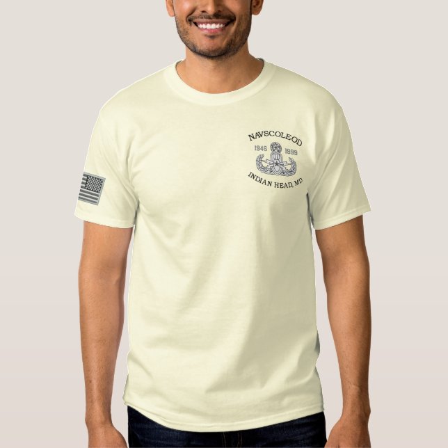 NAVSCOLEOD Master Embroidered T-Shirt (Front)