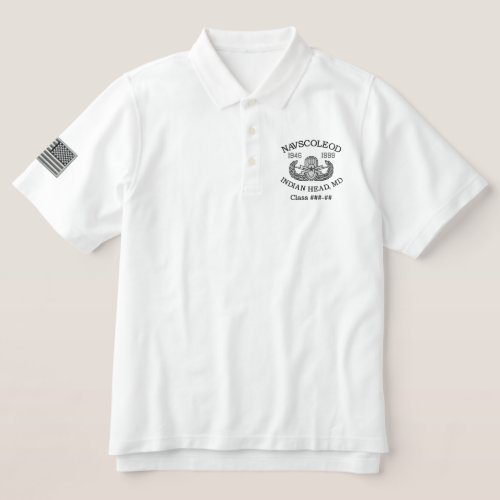 NAVSCOLEOD Senior Embroidered Polo Shirt