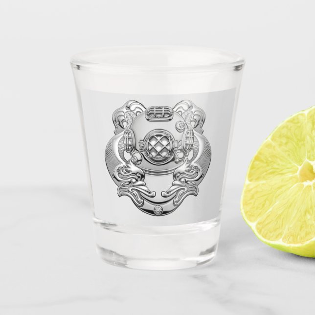 Navy 1st Class Diver Shot Glass (Front)