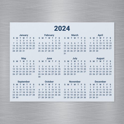 Navy 2024 Magnetic Calendar