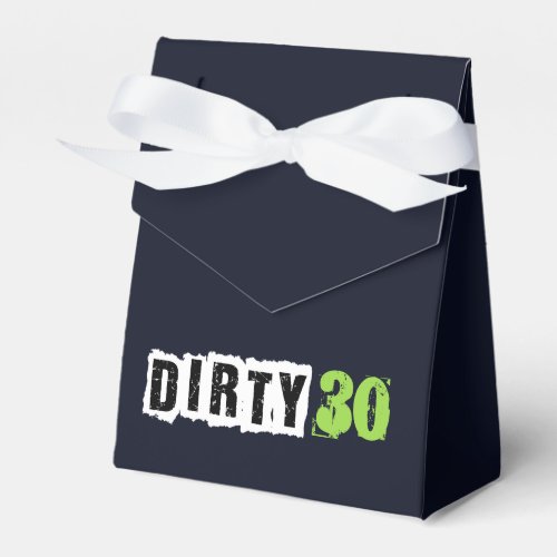 Navy 30th Dirty Thirtieth Party Favor Boxes