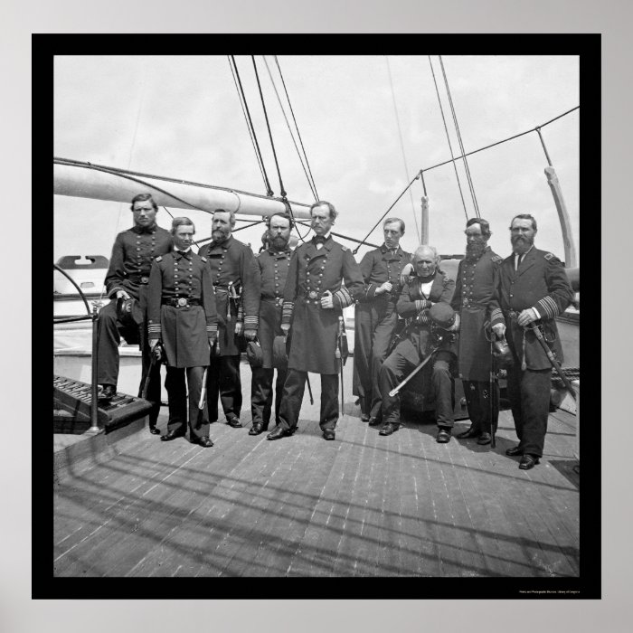 Navy Admiral Dahlgren Aboard the USS Pawnee 1862 Poster