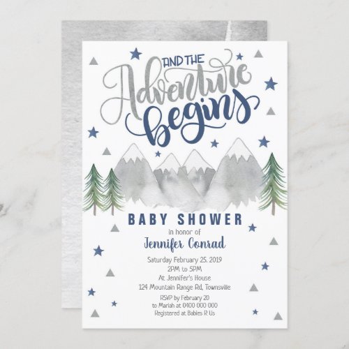 Navy Adventure Baby Shower Invitation Boy Baby