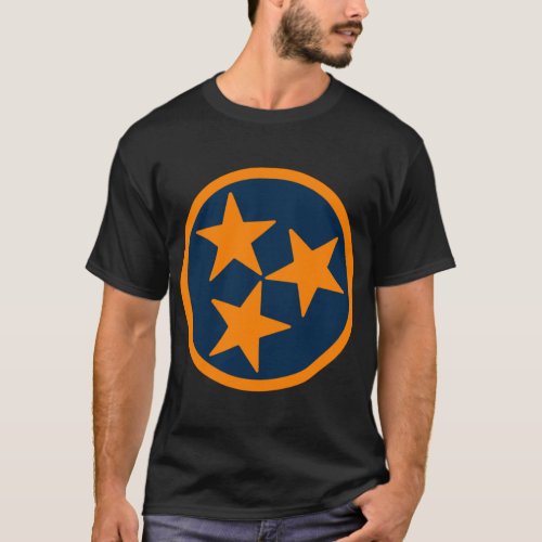 Navy _amp_ Orange Tri_Star   T_Shirt