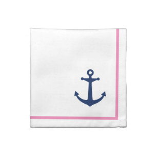Navy Anchor Cloth Napkin